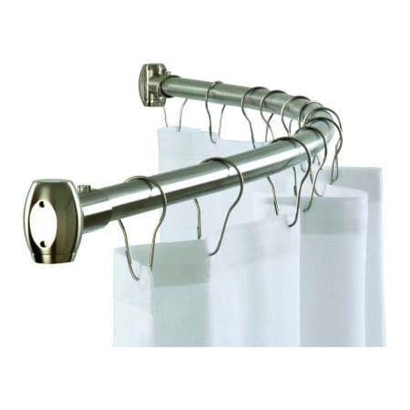 Bradley Bradley Corporation 58"W Shower Curtain Rod, Satin Stainless Steel - 9530-600000 9530-600000